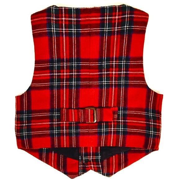 Janie and Jack SET Green Corduroy Pants and Holiday Plaid Vest 6-12 Months - Picture 5 of 16